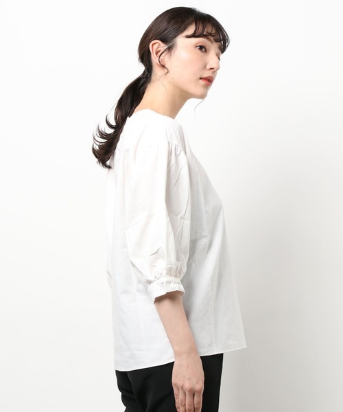ABITOKYO(アビトーキョー)の「綿麻ボリュームスリーブブラウス(シャツ/ブラウス・レディース・ホワイト/ブラック/ベージュ・FREE)」の3枚目の写真