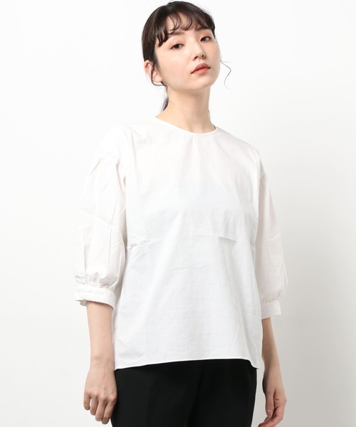 ABITOKYO(アビトーキョー)の「綿麻ボリュームスリーブブラウス(シャツ/ブラウス・レディース・ホワイト/ブラック/ベージュ・FREE)」の1枚目の写真