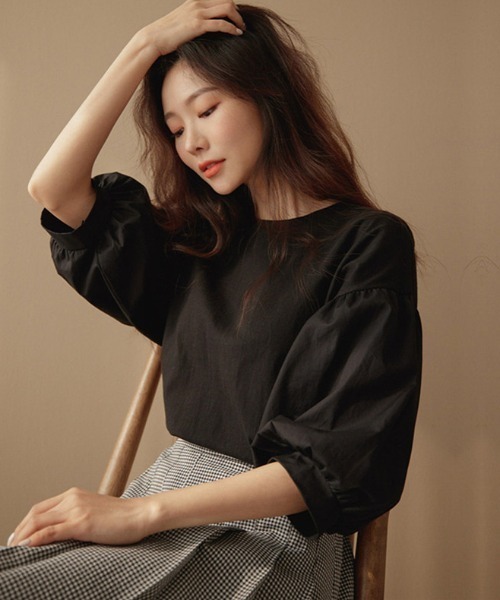 ABITOKYO(アビトーキョー)の「綿麻ボリュームスリーブブラウス(シャツ/ブラウス・レディース・ホワイト/ブラック/ベージュ・FREE)」の4枚目の写真