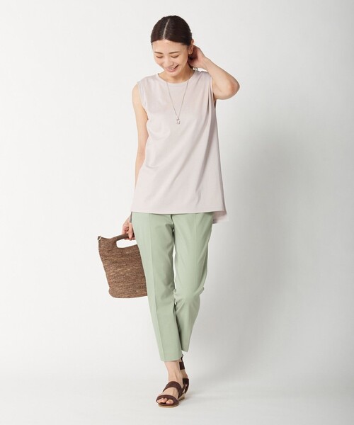 J.PRESS(ジェイプレス)の「【WEB限定】防汚Tシャツ ノースリーブ(Tシャツ/カットソー・レディース・ベージュ系/ホワイト系・MEDIUM/LARGE)」の6枚目の写真