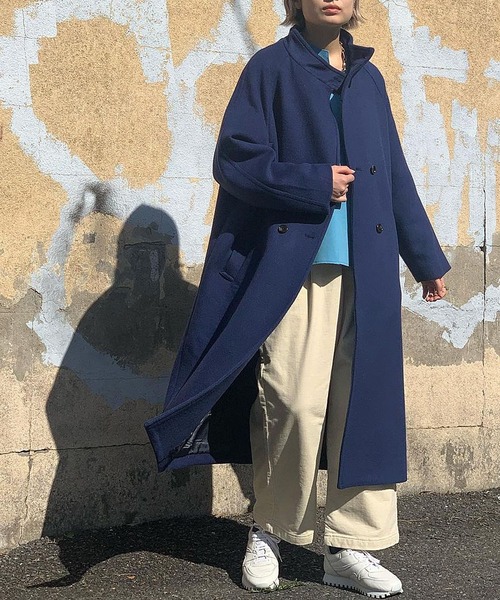 Johnbull(ジョンブル)の「スタンドカラーコート(ノーカラーコート・レディース・ブラック/ベージュ/ネイビー・SMALL/MEDIUM)」の3枚目の写真