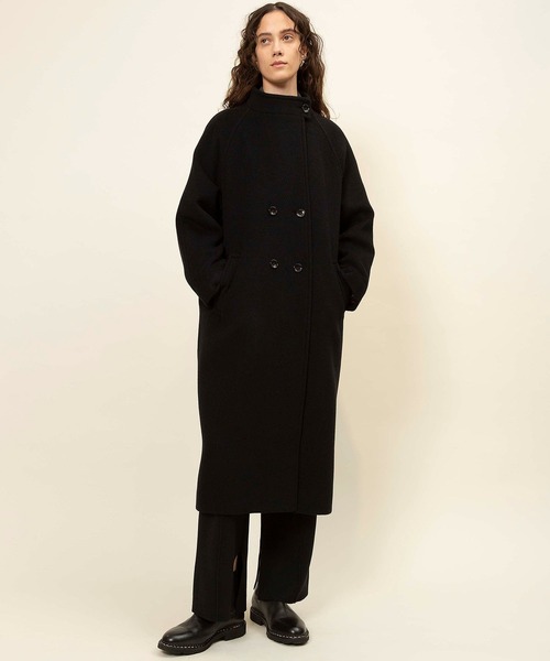 Johnbull(ジョンブル)の「スタンドカラーコート(ノーカラーコート・レディース・ブラック/ベージュ/ネイビー・SMALL/MEDIUM)」の4枚目の写真