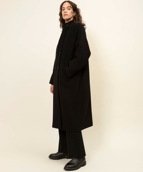 Johnbull(ジョンブル)の「スタンドカラーコート(ノーカラーコート・レディース・ブラック/ベージュ/ネイビー・SMALL/MEDIUM)」の5枚目の写真