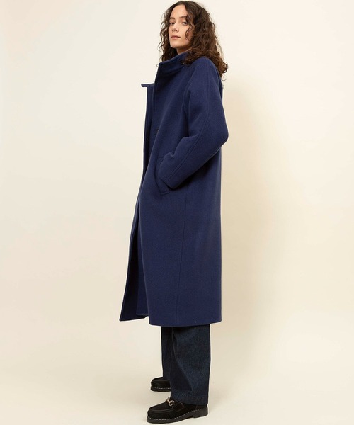 Johnbull(ジョンブル)の「スタンドカラーコート(ノーカラーコート・レディース・ブラック/ベージュ/ネイビー・SMALL/MEDIUM)」の12枚目の写真
