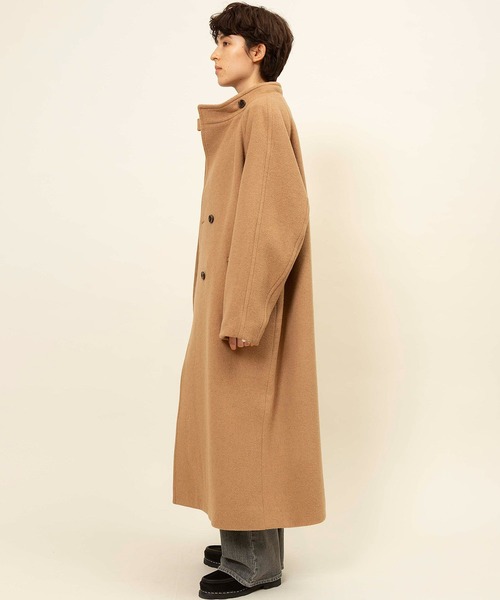 Johnbull(ジョンブル)の「スタンドカラーコート(ノーカラーコート・レディース・ブラック/ベージュ/ネイビー・SMALL/MEDIUM)」の9枚目の写真