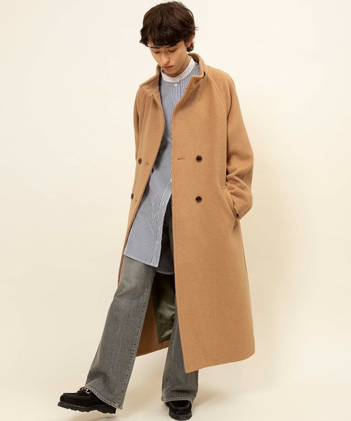 Johnbull(ジョンブル)の「スタンドカラーコート(ノーカラーコート・レディース・ブラック/ベージュ/ネイビー・SMALL/MEDIUM)」の8枚目の写真