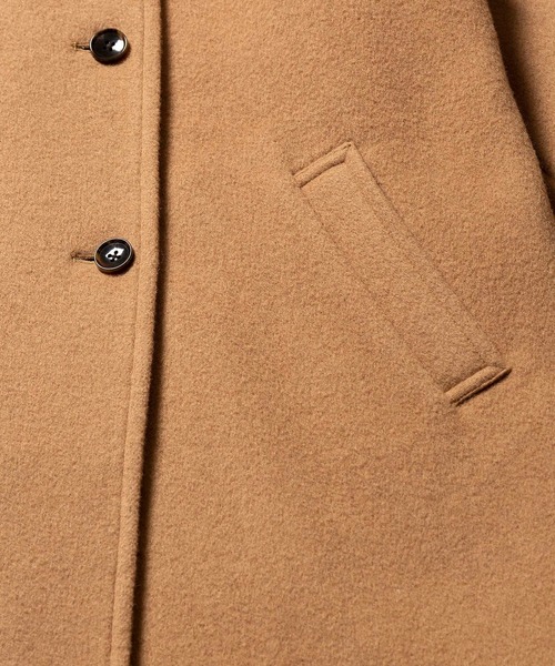 Johnbull(ジョンブル)の「スタンドカラーコート(ノーカラーコート・レディース・ブラック/ベージュ/ネイビー・SMALL/MEDIUM)」の17枚目の写真