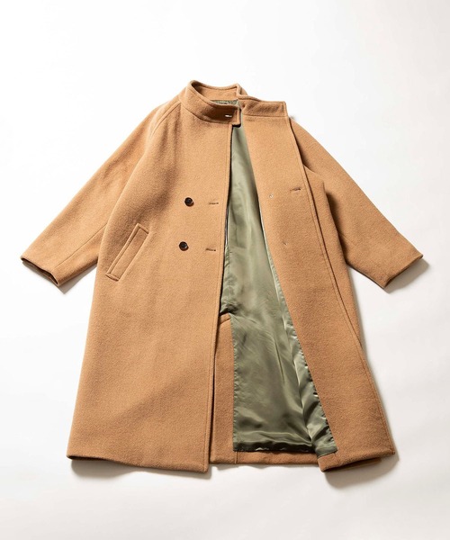 Johnbull(ジョンブル)の「スタンドカラーコート(ノーカラーコート・レディース・ブラック/ベージュ/ネイビー・SMALL/MEDIUM)」の16枚目の写真