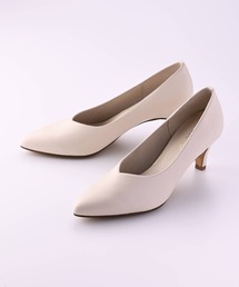 SAN-REMO 6.0㎝ヒールVカット深パンプス