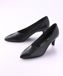 SAN-REMO 6.0㎝ヒールVカット深パンプス