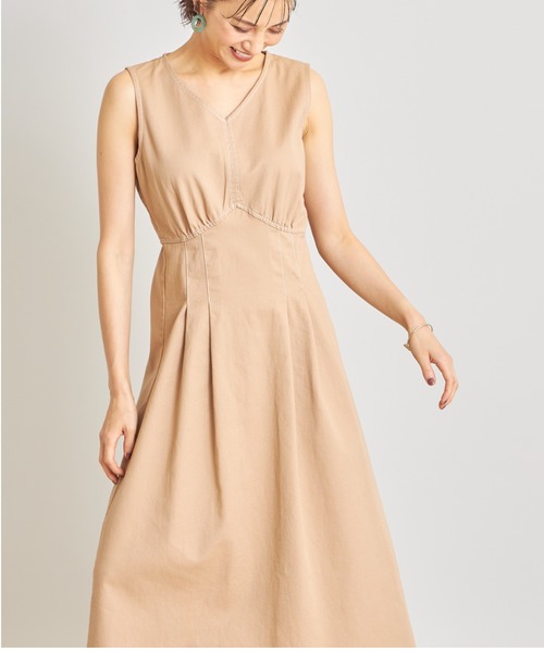 Vネックステッチデニムワンピース ワンピース Nostalgia アンドドットノスタルジア のファッション通販 Zozotown