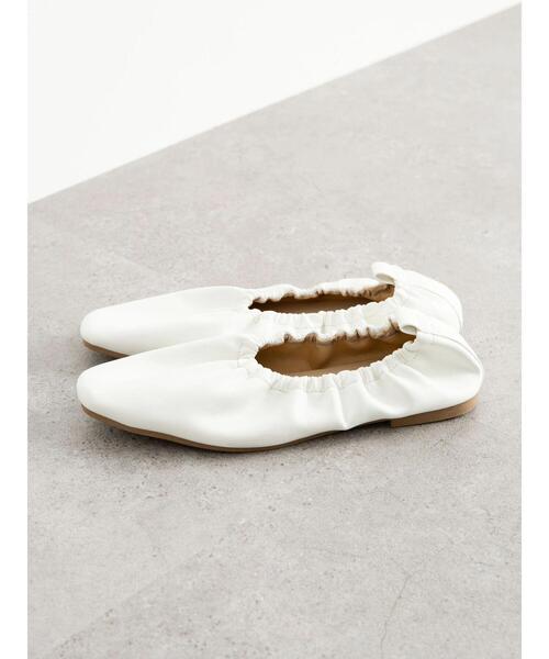 AMERICAN HOLIC(アメリカンホリック)の「ギャザーバレエシューズ(パンプス・レディース・ブラック/キャメル/ホワイト・L/M/S)」の12枚目の写真