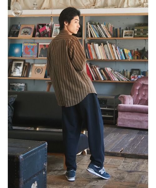 CRAFT STANDARD BOUTIQUE(クラフトスタンダードブティック)の「ダブルフェイスイージーパンツ *◇(その他パンツ・メンズ・ブラック/ネイビー・LL/M/L)」の3枚目の写真