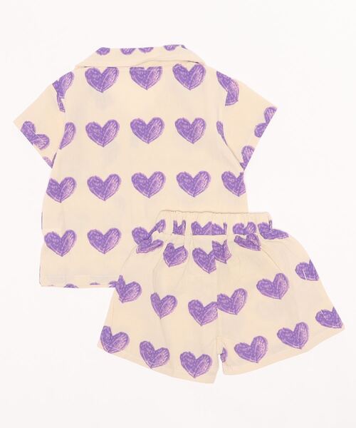 aimoha（アイモハ）の「【aimoha-KIDS-】ハート柄セットアップ (SS)（セットアップ・キッズ・パープル系その他/イエロー系その他/パープル/イエロー・90/100/140/80/120/130/110）」の18枚目の写真