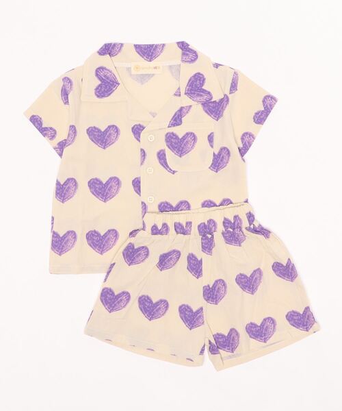 aimoha（アイモハ）の「【aimoha-KIDS-】ハート柄セットアップ (SS)（セットアップ・キッズ・パープル系その他/イエロー系その他/パープル/イエロー・90/100/140/80/120/130/110）」の20枚目の写真