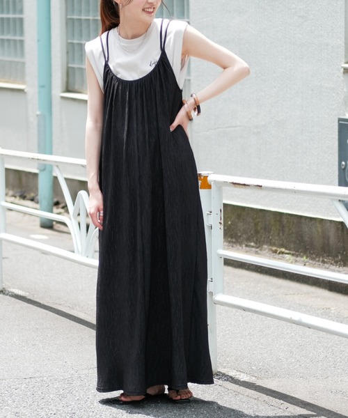 CIAOPANIC TYPY（チャオパニックティピー）の「【ZOZOTOWN限定】ギャザープリーツロングワンピース（ワンピース・レディース・ブラック/イエロー・ONE SIZE）」の5枚目の写真