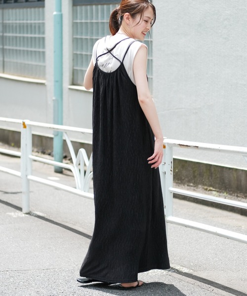 CIAOPANIC TYPY（チャオパニックティピー）の「【ZOZOTOWN限定】ギャザープリーツロングワンピース（ワンピース・レディース・ブラック/イエロー・ONE SIZE）」の6枚目の写真