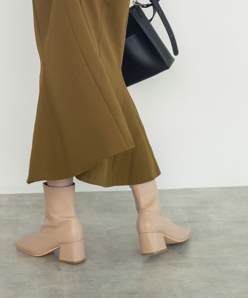 w closet（ダブルクローゼット）の「【新色追加】ストレッチブーツ（ブーツ・レディース・ブラック/キナリ/ベージュ/セージグリーン・L/M）」の8枚目の写真