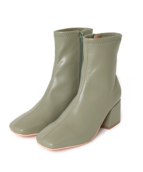 w closet（ダブルクローゼット）の「【新色追加】ストレッチブーツ（ブーツ・レディース・ブラック/キナリ/ベージュ/セージグリーン・L/M）」の14枚目の写真