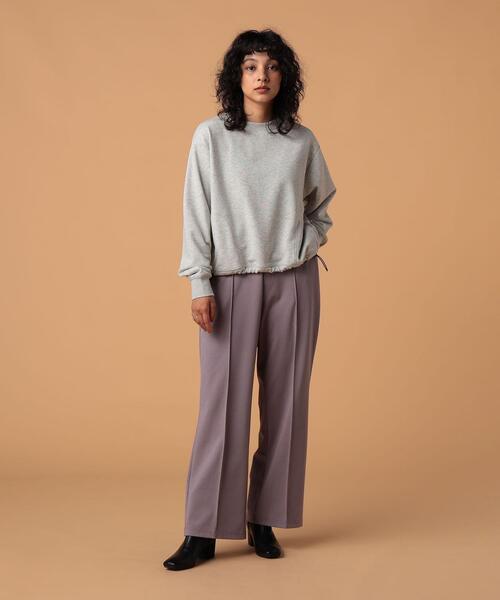 FEELING MADE（フィーリングメイド）の「FEELING MADE エアリースウェット ドローストリング スウェット（スウェット・レディース・ブラック/ライトグレー/ダークグリーン・FREE）」の11枚目の写真