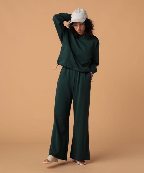 FEELING MADE（フィーリングメイド）の「FEELING MADE エアリースウェット ドローストリング スウェット（スウェット・レディース・ブラック/ライトグレー/ダークグリーン・FREE）」の13枚目の写真