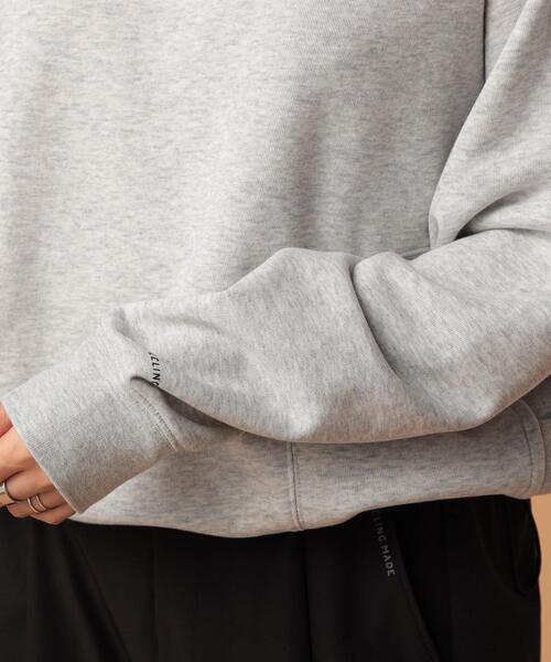 FEELING MADE（フィーリングメイド）の「FEELING MADE エアリースウェット ドローストリング スウェット（スウェット・レディース・ブラック/ライトグレー/ダークグリーン・FREE）」の19枚目の写真