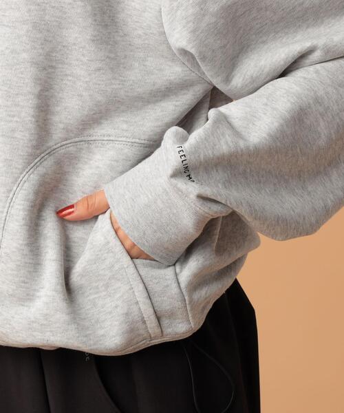 FEELING MADE（フィーリングメイド）の「FEELING MADE エアリースウェット ドローストリング スウェット（スウェット・レディース・ブラック/ライトグレー/ダークグリーン・FREE）」の22枚目の写真