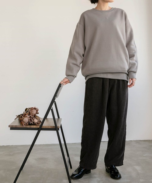 BONLECILL（ボンルシール）の「コーデュロイタックパンツ（その他パンツ・レディース・チャコールグレー/ブラウン/アイボリー・M/L）」の4枚目の写真