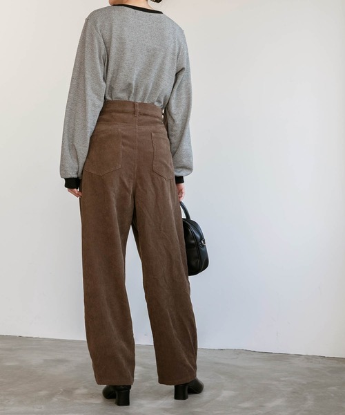 BONLECILL（ボンルシール）の「コーデュロイタックパンツ（その他パンツ・レディース・チャコールグレー/ブラウン/アイボリー・M/L）」の7枚目の写真
