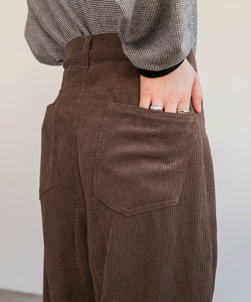 BONLECILL（ボンルシール）の「コーデュロイタックパンツ（その他パンツ・レディース・チャコールグレー/ブラウン/アイボリー・M/L）」の12枚目の写真