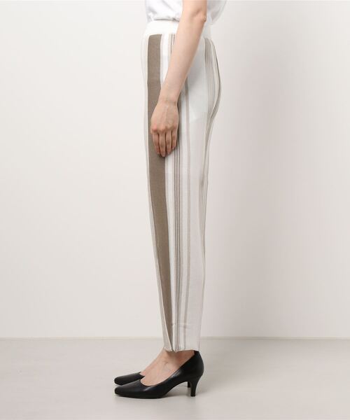notch.（ノッチ）の「ランダムストライプパンツ（その他パンツ・レディース・ベージュ/ブラウン・M）」の3枚目の写真
