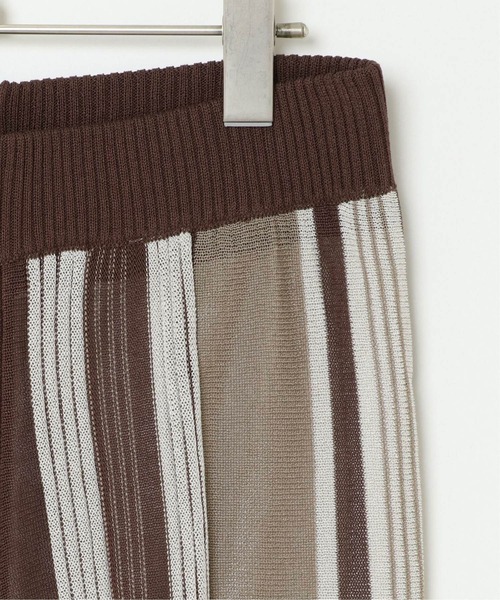 notch.（ノッチ）の「ランダムストライプパンツ（その他パンツ・レディース・ベージュ/ブラウン・M）」の8枚目の写真
