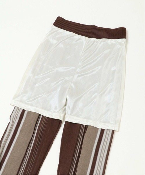 notch.（ノッチ）の「ランダムストライプパンツ（その他パンツ・レディース・ベージュ/ブラウン・M）」の10枚目の写真