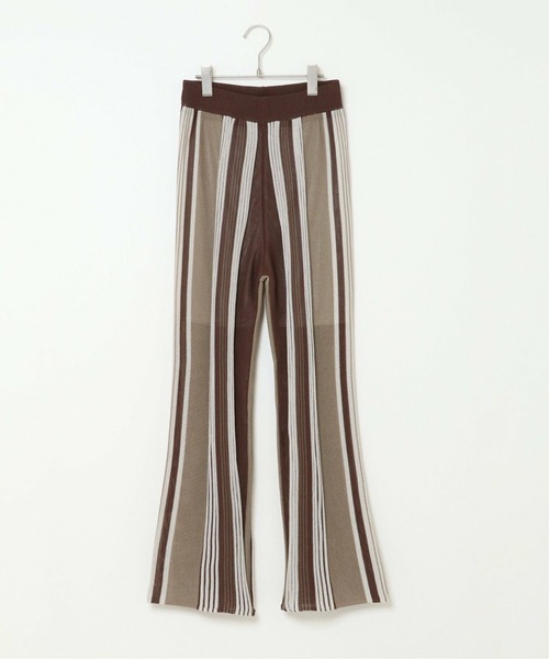 notch.（ノッチ）の「ランダムストライプパンツ（その他パンツ・レディース・ベージュ/ブラウン・M）」の5枚目の写真