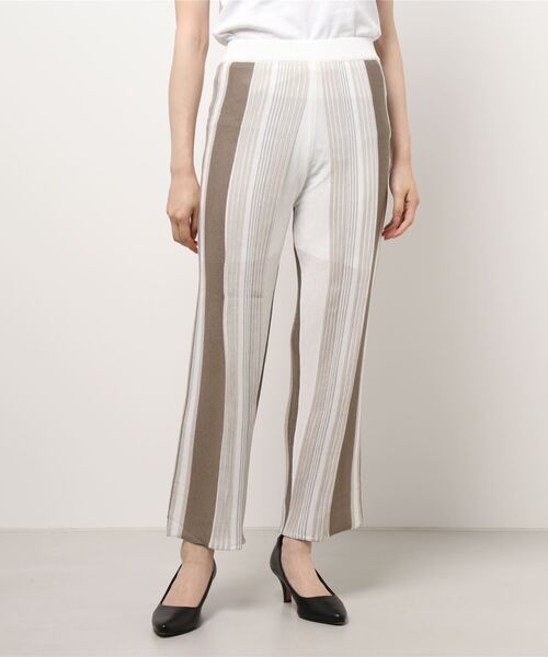 notch.（ノッチ）の「ランダムストライプパンツ（その他パンツ・レディース・ベージュ/ブラウン・M）」の13枚目の写真