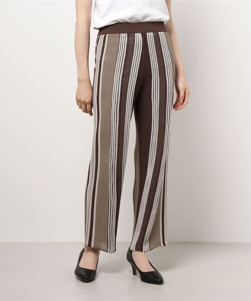 notch.（ノッチ）の「ランダムストライプパンツ（その他パンツ・レディース・ベージュ/ブラウン・M）」の12枚目の写真