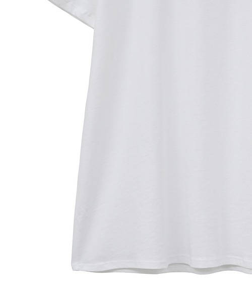 6397（シックススリーナインセブン）の「＜6397 (シックススリーナインセブン)＞ロゴTシャツ（Tシャツ/カットソー・レディース・ホワイト/ブラック・L）」の9枚目の写真