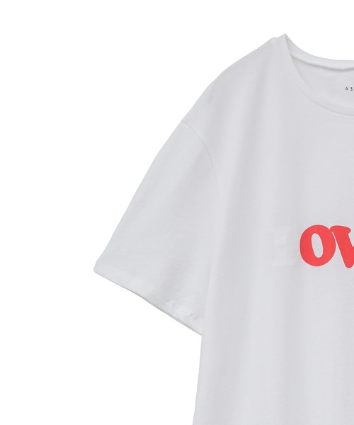 6397（シックススリーナインセブン）の「＜6397 (シックススリーナインセブン)＞ロゴTシャツ（Tシャツ/カットソー・レディース・ホワイト/ブラック・L）」の7枚目の写真