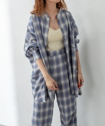 mystic | オンブレーチェックBIGシャツ(シャツ/ブラウス)