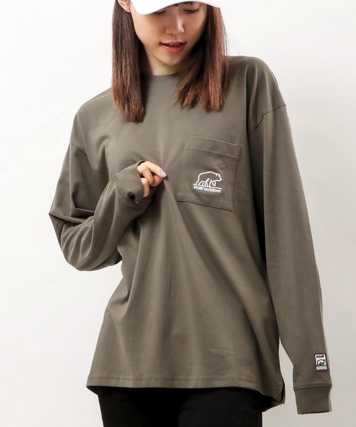 SOAR(ソアー)の「ワイドシルエット胸ポケTee(Tシャツ/カットソー・メンズ・ブラック/グレイッシュベージュ/ダークブルー/カーキ/スモークピンク・M/LL/L)」の3枚目の写真