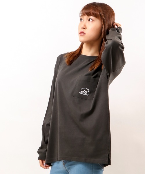 SOAR(ソアー)の「ワイドシルエット胸ポケTee(Tシャツ/カットソー・メンズ・ブラック/グレイッシュベージュ/ダークブルー/カーキ/スモークピンク・M/LL/L)」の17枚目の写真