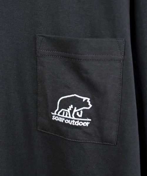 SOAR(ソアー)の「ワイドシルエット胸ポケTee(Tシャツ/カットソー・メンズ・ブラック/グレイッシュベージュ/ダークブルー/カーキ/スモークピンク・M/LL/L)」の11枚目の写真