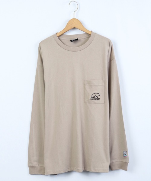 SOAR(ソアー)の「ワイドシルエット胸ポケTee(Tシャツ/カットソー・メンズ・ブラック/グレイッシュベージュ/ダークブルー/カーキ/スモークピンク・M/LL/L)」の21枚目の写真