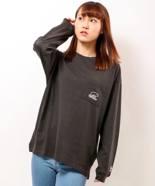 SOAR(ソアー)の「ワイドシルエット胸ポケTee(Tシャツ/カットソー・メンズ・ブラック/グレイッシュベージュ/ダークブルー/カーキ/スモークピンク・M/LL/L)」の16枚目の写真