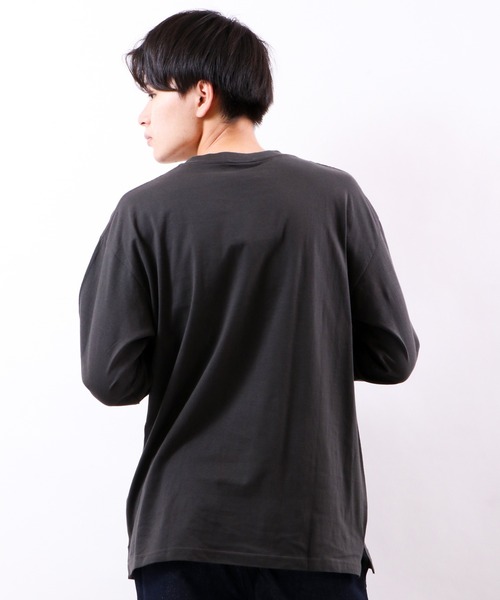 SOAR(ソアー)の「ワイドシルエット胸ポケTee(Tシャツ/カットソー・メンズ・ブラック/グレイッシュベージュ/ダークブルー/カーキ/スモークピンク・M/LL/L)」の14枚目の写真