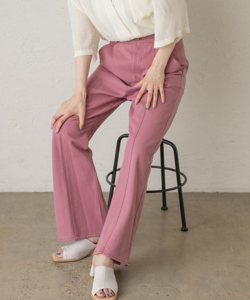 Kastane（カスタネ）の「フレアデニムスラックスパンツ（デニムパンツ・レディース・ピンク/アイボリー・1/2）」の10枚目の写真