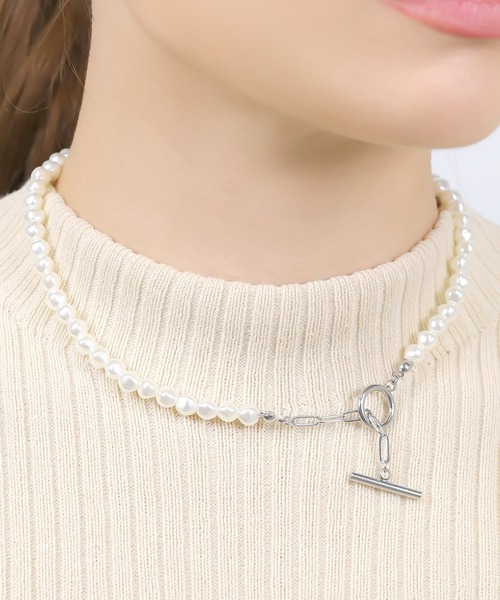 blackdia ocean(ブラックダイヤオーシャン)の「blackdia ocean パールマンテルアジャスターチェーンネックレス(ネックレス・レディース・シルバー系2/シルバー系4/シルバー系/シルバー系5/シルバー系3/シルバー系1/シルバー系その他4/シルバー系その他5/シルバー系その他7/シルバー系その他6/シルバー系その他2/シルバー系その他/シルバー系その他3/シルバー・37cm/39cm/41cm)」の2枚目の写真