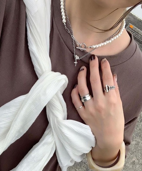 blackdia ocean(ブラックダイヤオーシャン)の「blackdia ocean パールマンテルアジャスターチェーンネックレス(ネックレス・レディース・シルバー系2/シルバー系4/シルバー系/シルバー系5/シルバー系3/シルバー系1/シルバー系その他4/シルバー系その他5/シルバー系その他7/シルバー系その他6/シルバー系その他2/シルバー系その他/シルバー系その他3/シルバー・37cm/39cm/41cm)」の4枚目の写真