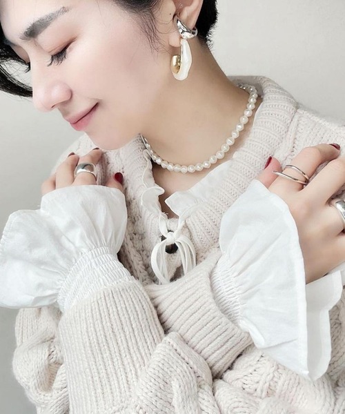 blackdia ocean(ブラックダイヤオーシャン)の「blackdia ocean パールマンテルアジャスターチェーンネックレス(ネックレス・レディース・シルバー系2/シルバー系4/シルバー系/シルバー系5/シルバー系3/シルバー系1/シルバー系その他4/シルバー系その他5/シルバー系その他7/シルバー系その他6/シルバー系その他2/シルバー系その他/シルバー系その他3/シルバー・37cm/39cm/41cm)」の7枚目の写真