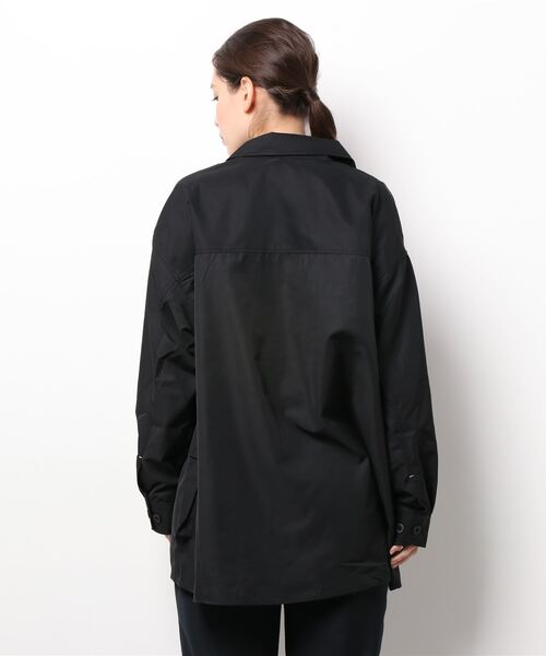 179/WG（イチナナキュウダブルジー）の「オーバーサイズミリタリーシャツブルゾン（ブルゾン・レディース・ブラック/カーキ・MEDIUM）」の4枚目の写真